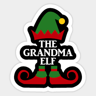 The Grandma Elf Matching family Christmas Sticker